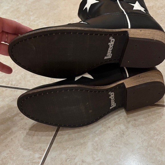 Laredo Black and White Star Boots NWT - Picture 4 of 7